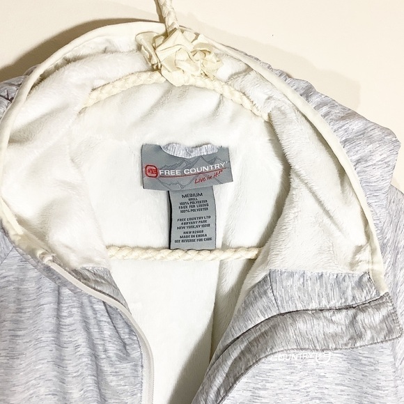 FREE  COUNTRY WINDBREAKER SPRING LIGHT GRAY JACKET - Picture 5 of 5